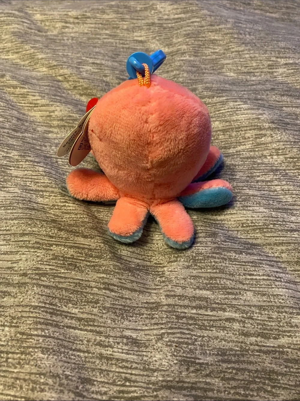 Ty Beanie Boos Sheldon Pink and Blue Octopus Clip-on NWT